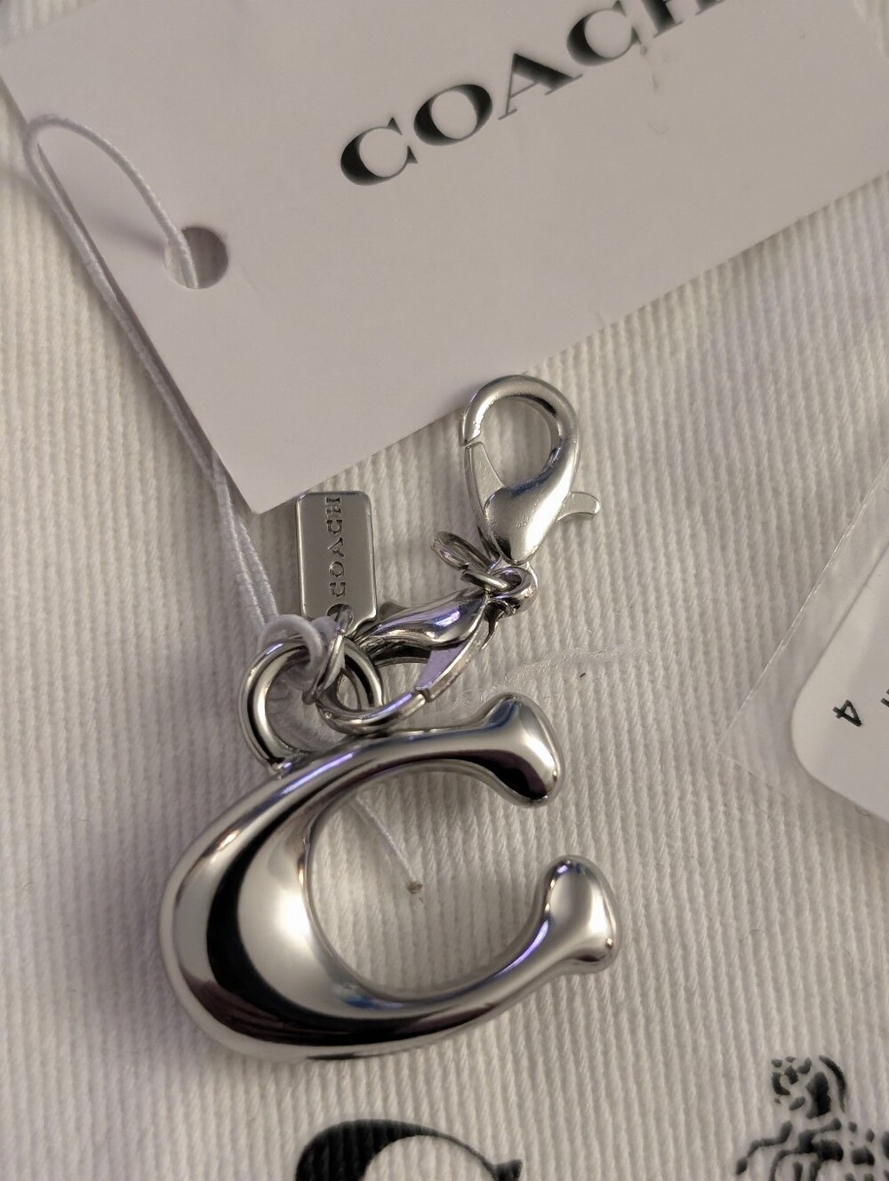 Coach DIY C Silver Signature Bag Charm